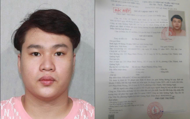 Truy n&atilde; đặc biệt L&ecirc; Minh Khang SN 2004, bất kỳ ai cũng c&oacute; quyền bắt v&agrave; giải ngay đến cơ quan c&ocirc;ng an- Ảnh 1.