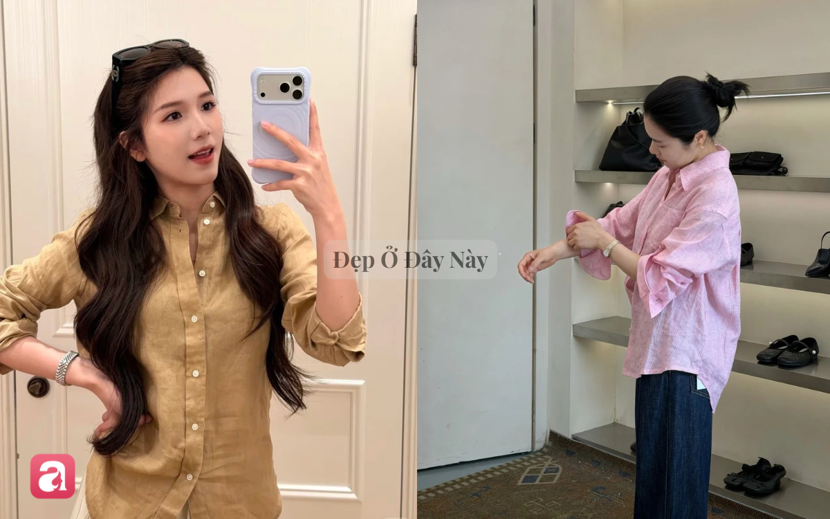 Sơ mi vải đũi - chiếc áo vừa trẻ vừa sang chuẩn "old money" mà chị em nào cũng nên có 1 chiếc - Ảnh 3.