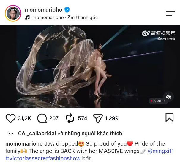 Thiếu gia s&ograve;ng bạc y&ecirc;u vợ số 1 thế giới, khen Hề Mộng Dao t&aacute;i xuất Victoria's Secret l&agrave; niềm tự h&agrave;o gia đ&igrave;nh!- Ảnh 1.