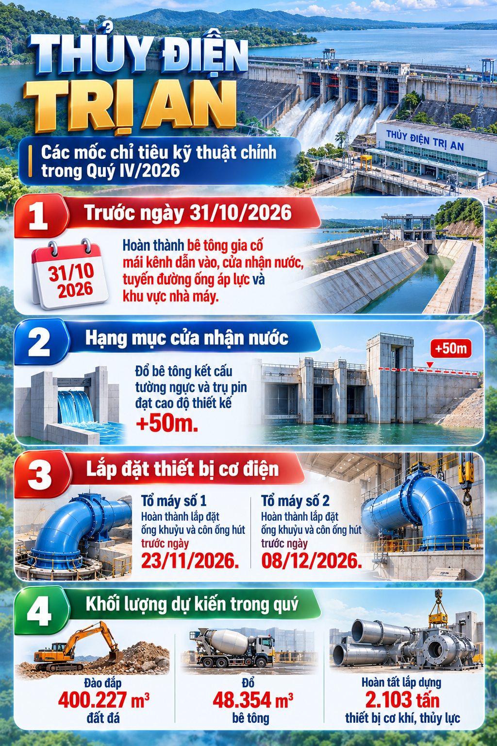 &ldquo;L&ecirc;n đời&rdquo; đại c&ocirc;ng tr&igrave;nh của Việt Nam: Đ&agrave;o 400.227 m3 đất đ&aacute;, đổ 48.354 m3 b&ecirc; t&ocirc;ng, lắp đặt 2.103 tấn thiết bị- Ảnh 4.