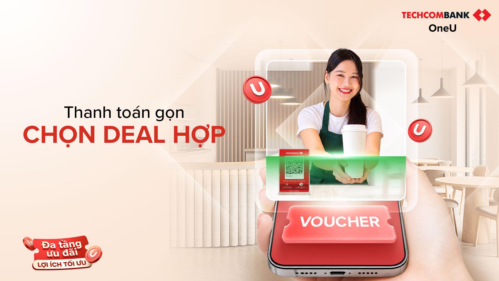 &rlm;Qu&eacute;t QR, d&ugrave;ng voucher v&agrave; U-Point ngay khi thanh to&aacute;n, c&ugrave;ng cơ hội nhận iPhone 18 Pro mỗi ng&agrave;y từ Techcombank&rlm; - Ảnh 1.