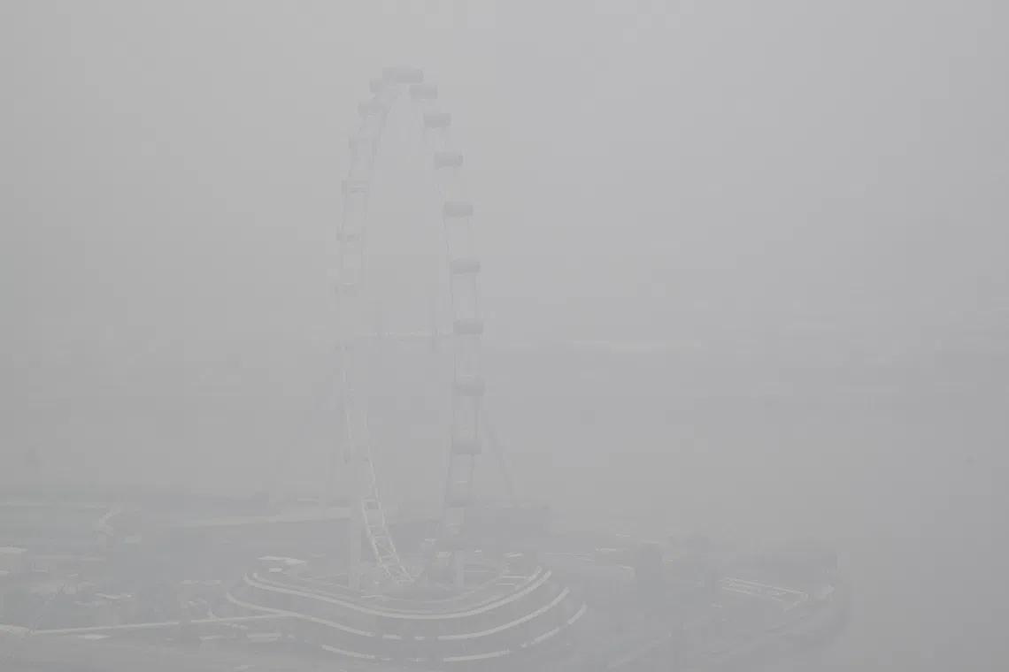 Nước mưa ở Singapore chuyển m&agrave;u x&aacute;m đen giữa l&uacute;c kh&oacute;i m&ugrave; bao phủ- Ảnh 1.