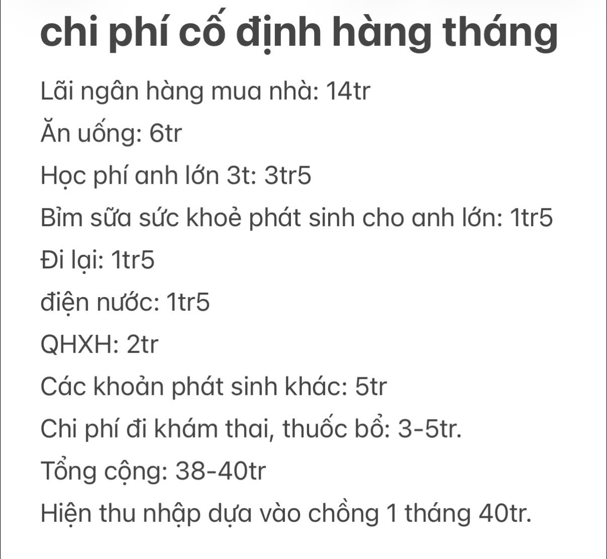 Vợ chồng ở TP.HCM vay 500 triệu đồng mua ô tô, trả nợ mua nhà 14 triệu/tháng: Chi tiêu thế nào mà 40 triệu không đủ?- Ảnh 1.