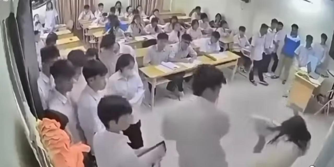 Nam sinh đấm c&ocirc; gi&aacute;o ngay tr&ecirc;n bục giảng ở H&agrave; Nội: H&eacute; lộ nguy&ecirc;n nh&acirc;n- Ảnh 1.