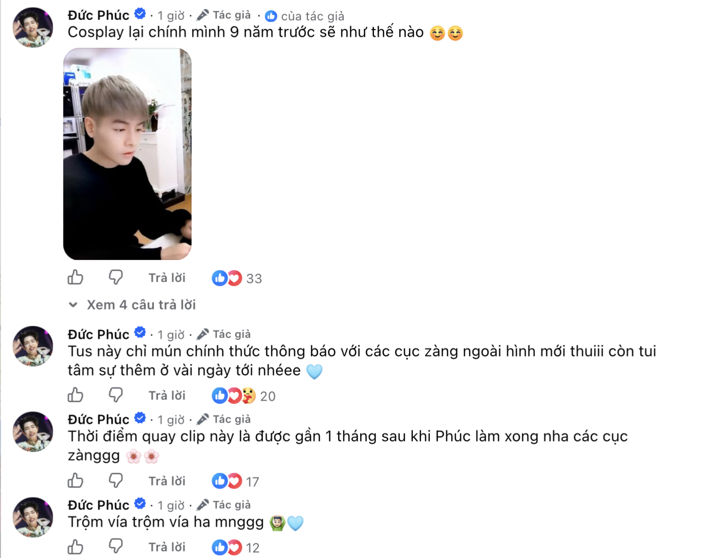 Đức Ph&uacute;c c&ocirc;ng khai thay đổi dung mạo lần 2- Ảnh 1.
