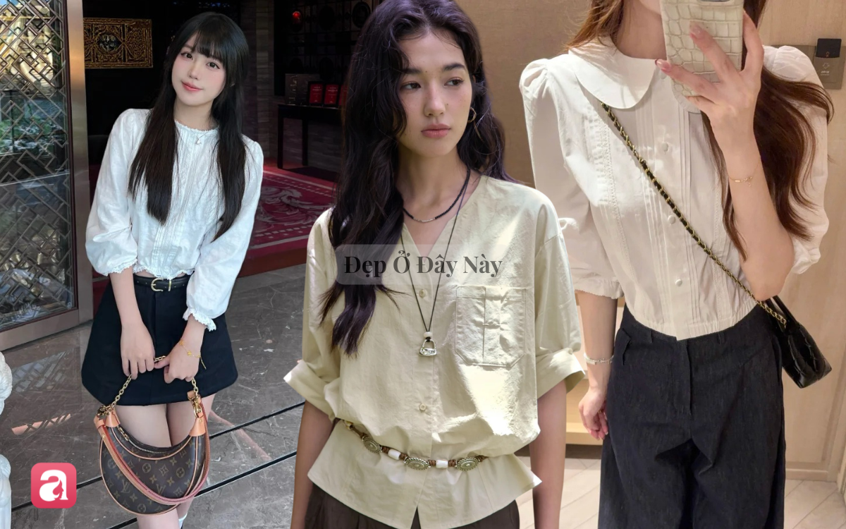 Sơ mi tay lửng: Kiểu &aacute;o vừa "n&agrave;ng thơ" lại vừa dễ chịu, rất hợp với m&ugrave;a thu- Ảnh 1.