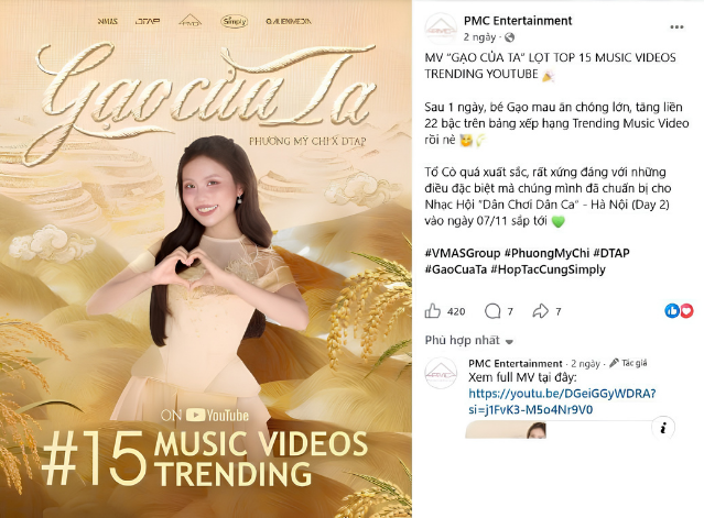 &rlm;MV &ldquo;Gạo Của Ta&rdquo; của Phương Mỹ Chi kể chuyện hạt gạo Việt bằng rap v&agrave; hoạt h&igrave;nh, thu h&uacute;t kh&aacute;n giả trẻ&rlm; - Ảnh 1.