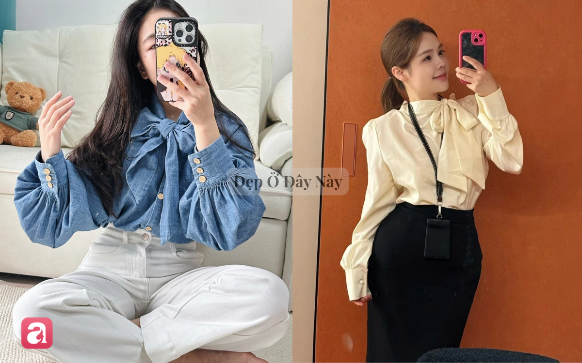 Sơ mi cổ nơ: Chiếc &aacute;o chuẩn "old money" cứ diện l&agrave; đẹp- Ảnh 5.