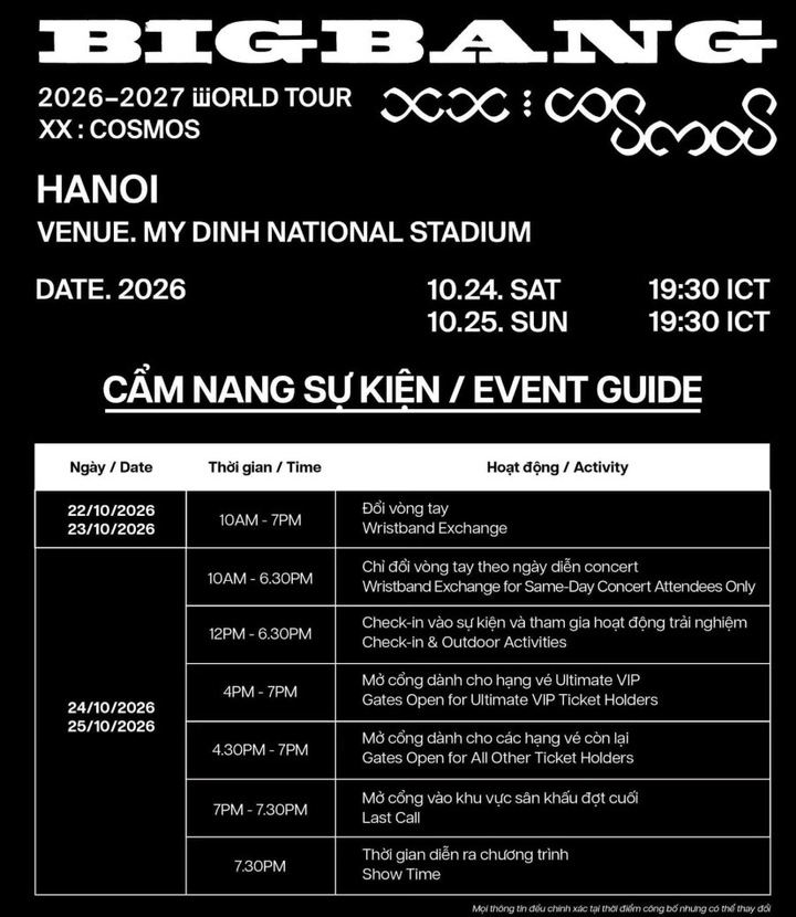Cần chuẩn bị g&igrave; trước khi đi xem concert BIGBANG tại SVĐ Mỹ Đ&igrave;nh?- Ảnh 1.