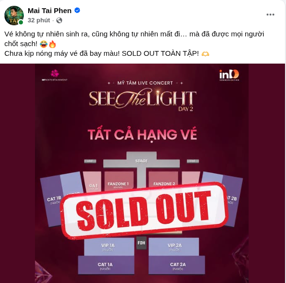 Mỹ T&acirc;m b&aacute;o tin vui, Mai T&agrave;i Phến lập tức c&oacute; động th&aacute;i c&ocirc;ng khai- Ảnh 1.