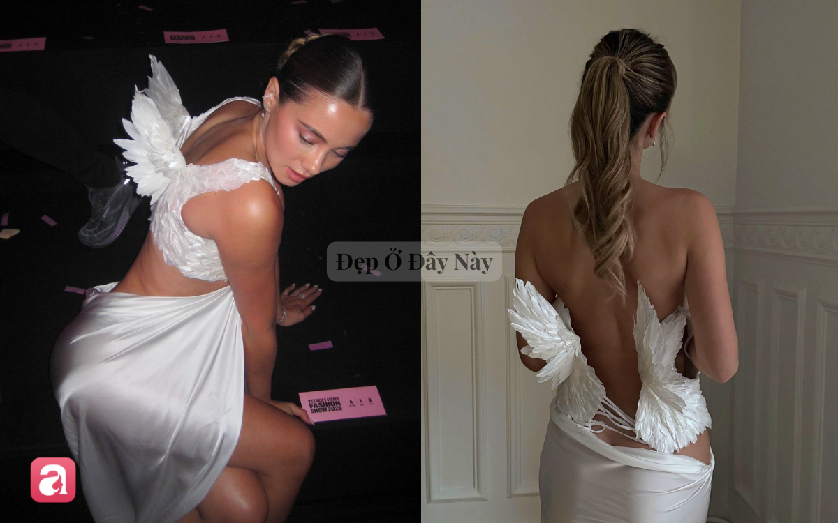 Thi&ecirc;n thần hạ ph&agrave;m giữa d&agrave;n kh&aacute;ch mời Victoria's Secret với chiếc đầm trắng đ&iacute;nh l&ocirc;ng chim đẹp như cổ t&iacute;ch- Ảnh 1.