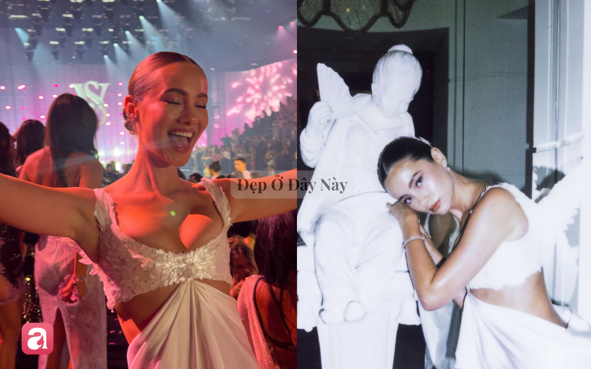 Thi&ecirc;n thần hạ ph&agrave;m giữa d&agrave;n kh&aacute;ch mời Victoria's Secret với chiếc đầm trắng đ&iacute;nh l&ocirc;ng chim đẹp như cổ t&iacute;ch- Ảnh 7.
