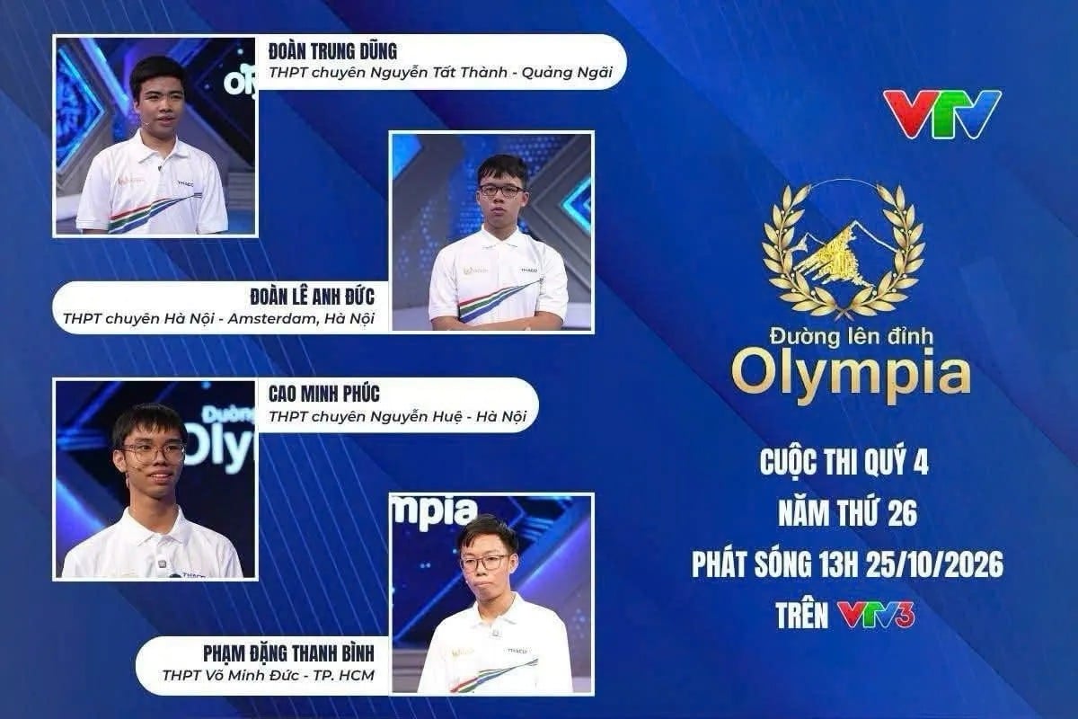 Ch&acirc;n dung nam sinh cuối c&ugrave;ng v&agrave;o Chung kết năm Đường L&ecirc;n Đỉnh Olympia 2026 - Ảnh 1.