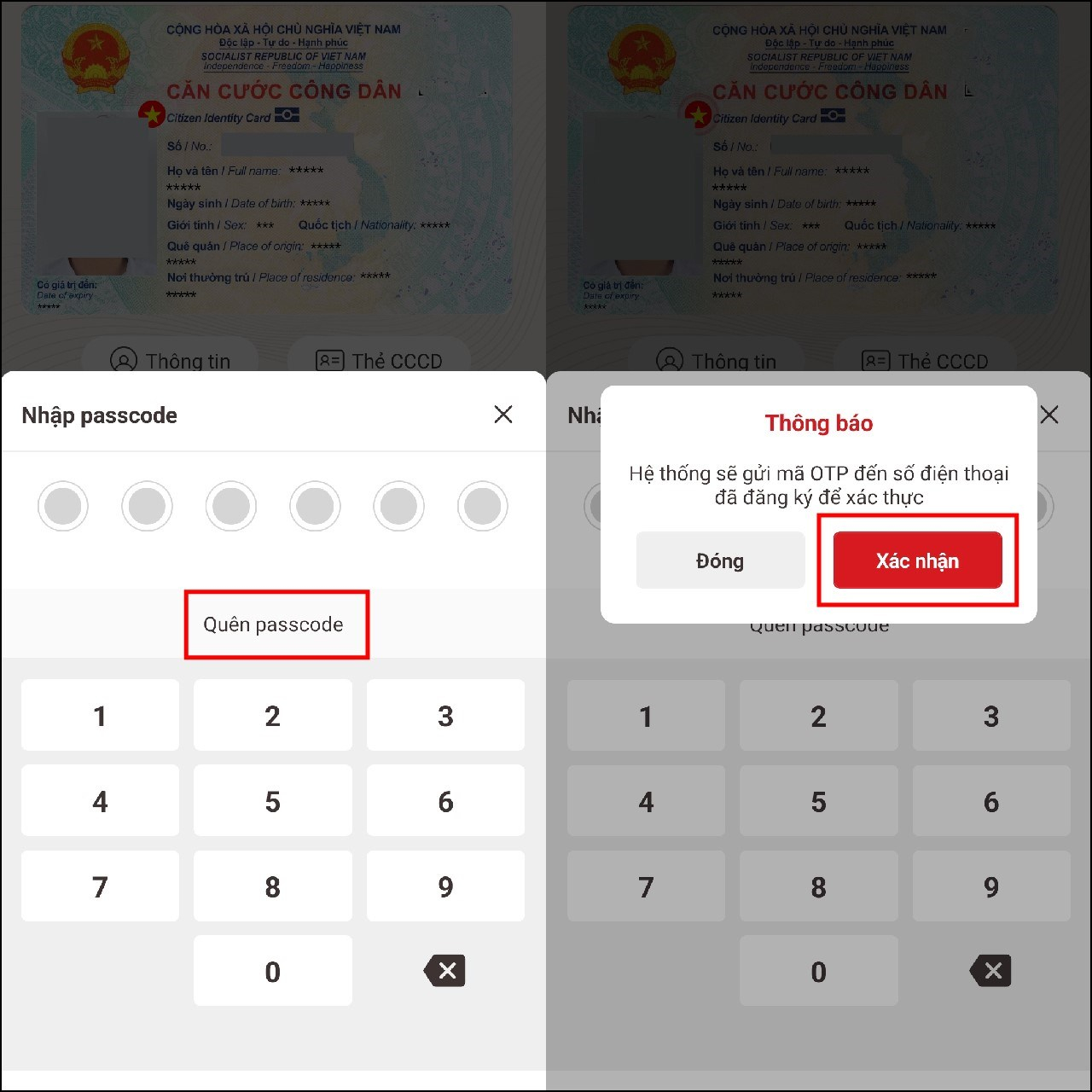 Qu&ecirc;n passcode 6 số VNeID, kh&ocirc;ng mở được thẻ căn cước điện tử: Người d&acirc;n tự cấp lại trong 5 bước- Ảnh 2.