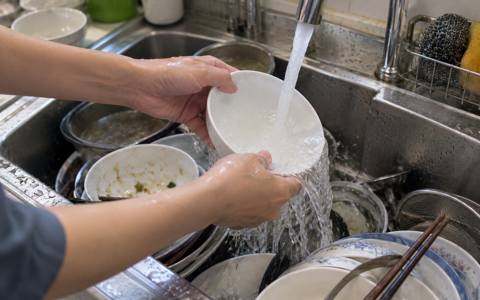 3 lần nhờ chồng rửa b&aacute;t đều nhớp nh&aacute;p như b&ocirc;i mỡ lợn, biết nguy&ecirc;n nh&acirc;n t&ocirc;i cảnh c&aacute;o: &ldquo;Anh kh&ocirc;ng được l&agrave;m vậy!&rdquo;- Ảnh 3.