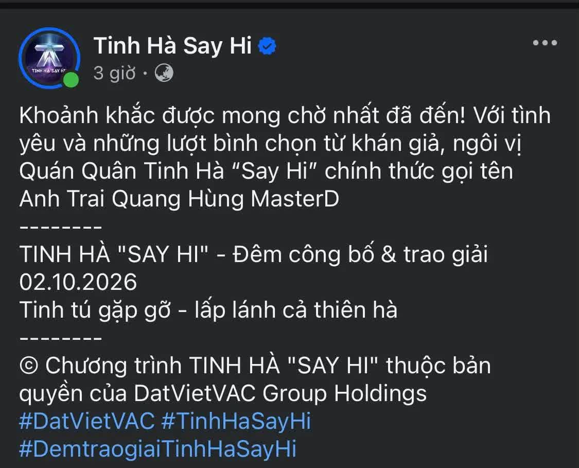B&ugrave;ng nổ tranh c&atilde;i sau trao giải Tinh H&agrave; Say Hi: Quang H&ugrave;ng MasterD l&eacute;p vế d&ugrave; l&agrave; Qu&aacute;n qu&acirc;n, Trấn Th&agrave;nh l&ecirc;n tiếng n&oacute;ng- Ảnh 4.