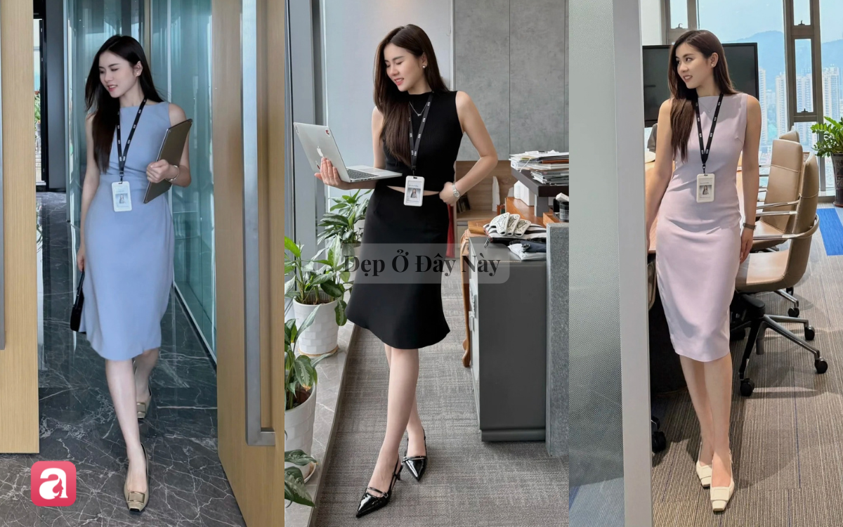 Chiếc v&aacute;y c&ocirc;ng sở cứ mặc l&agrave; đẹp: T&ocirc;n d&aacute;ng, trẻ trung m&agrave; vẫn thanh lịch chuẩn "old money" - Ảnh 2.