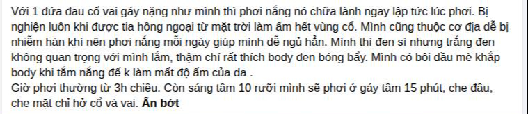 Hết uống cốt chanh thải độc đến group hơn 100.000 thành viên "phơi nắng trừ hàn": Khi sự cuồng tín MXH biến sức khỏe thành "trò đùa sức khỏe" - Ảnh 10.