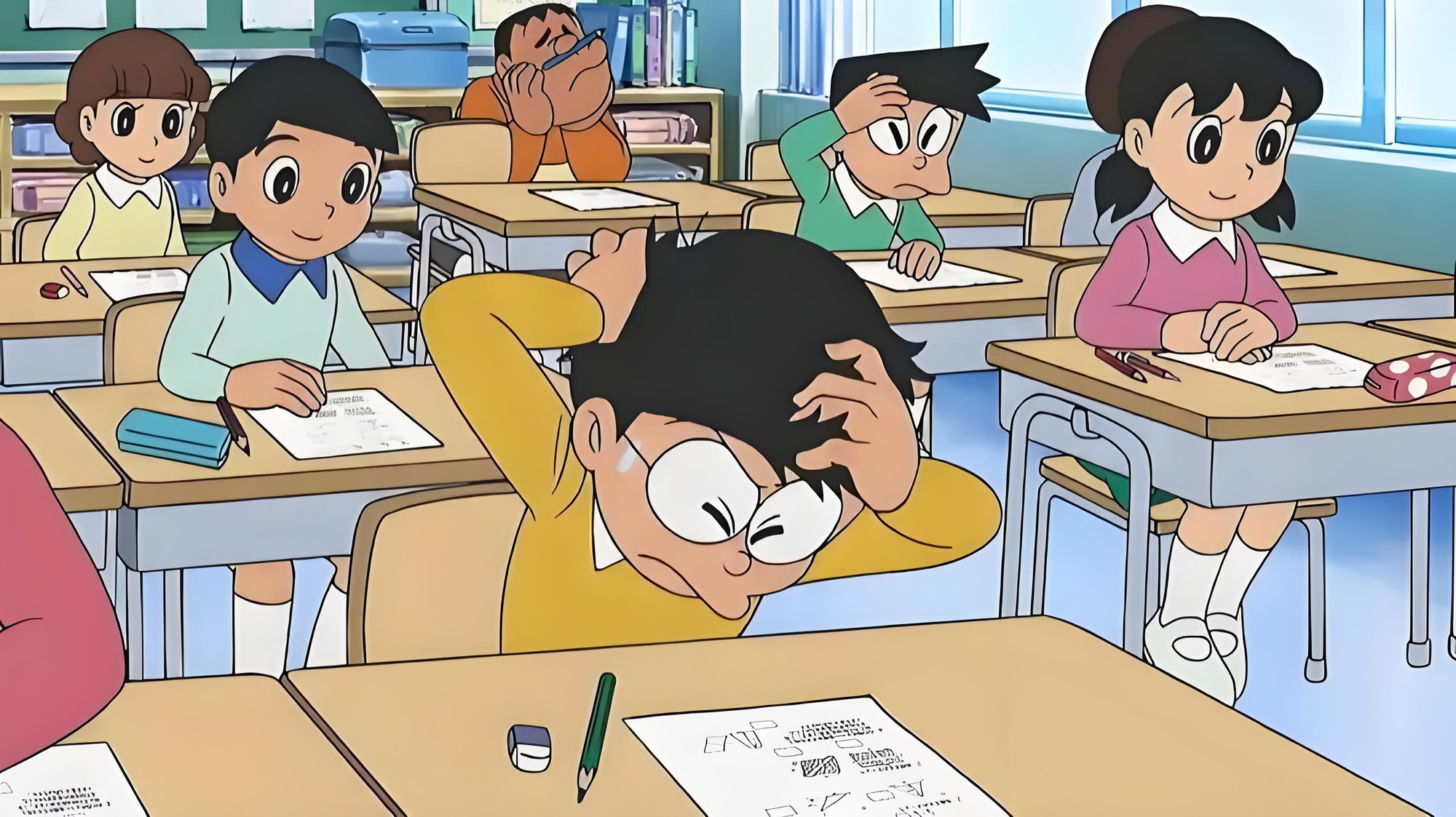 Vì sao Nobita và các bạn không mặc đồng phục khi đi học? - Ảnh 1.