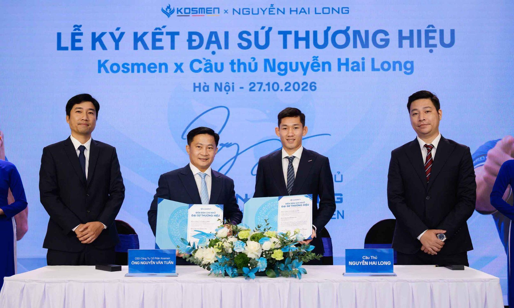Kosmen công bố cầu thủ Hai Long trở thành đại sứ thương hiệu - Ảnh 3.