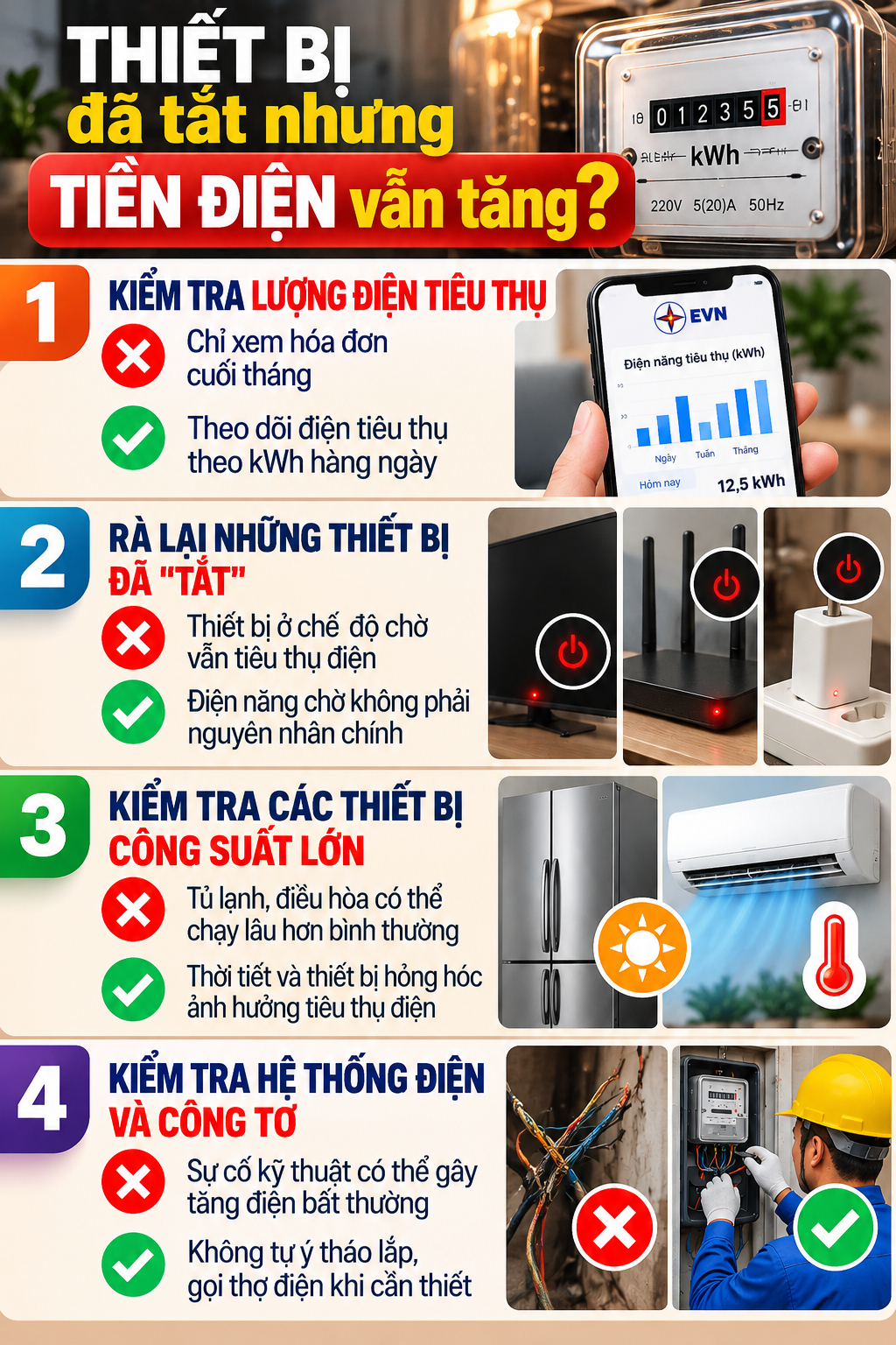Giải ph&aacute;p cho những gia đ&igrave;nh đ&atilde; tắt nhiều thiết bị nhưng h&oacute;a đơn tiền điện vẫn tăng- Ảnh 2.