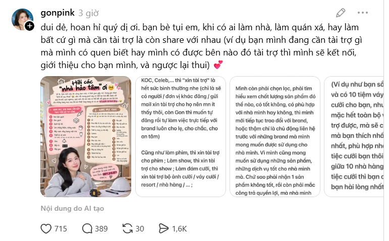 TikToker 3,3 triệu followers &ldquo;x&acirc;y nh&agrave; k&ecirc;u gọi t&agrave;i trợ từ keo d&aacute;n gạch đến bếp gas&rdquo; g&acirc;y tranh c&atilde;i- Ảnh 4.