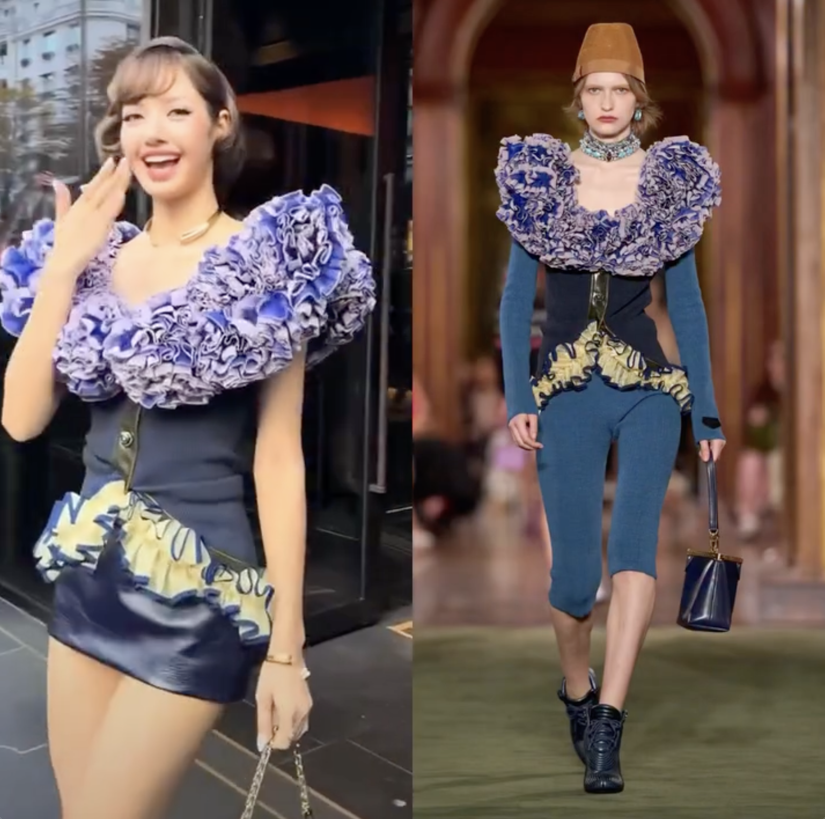 M&agrave;n "sửa đồ" đi&ecirc;n rồ của Lisa ở show Louis Vuitton: Nhan sắc cứu thời trang một phen tr&ocirc;ng thấy - Ảnh 1.