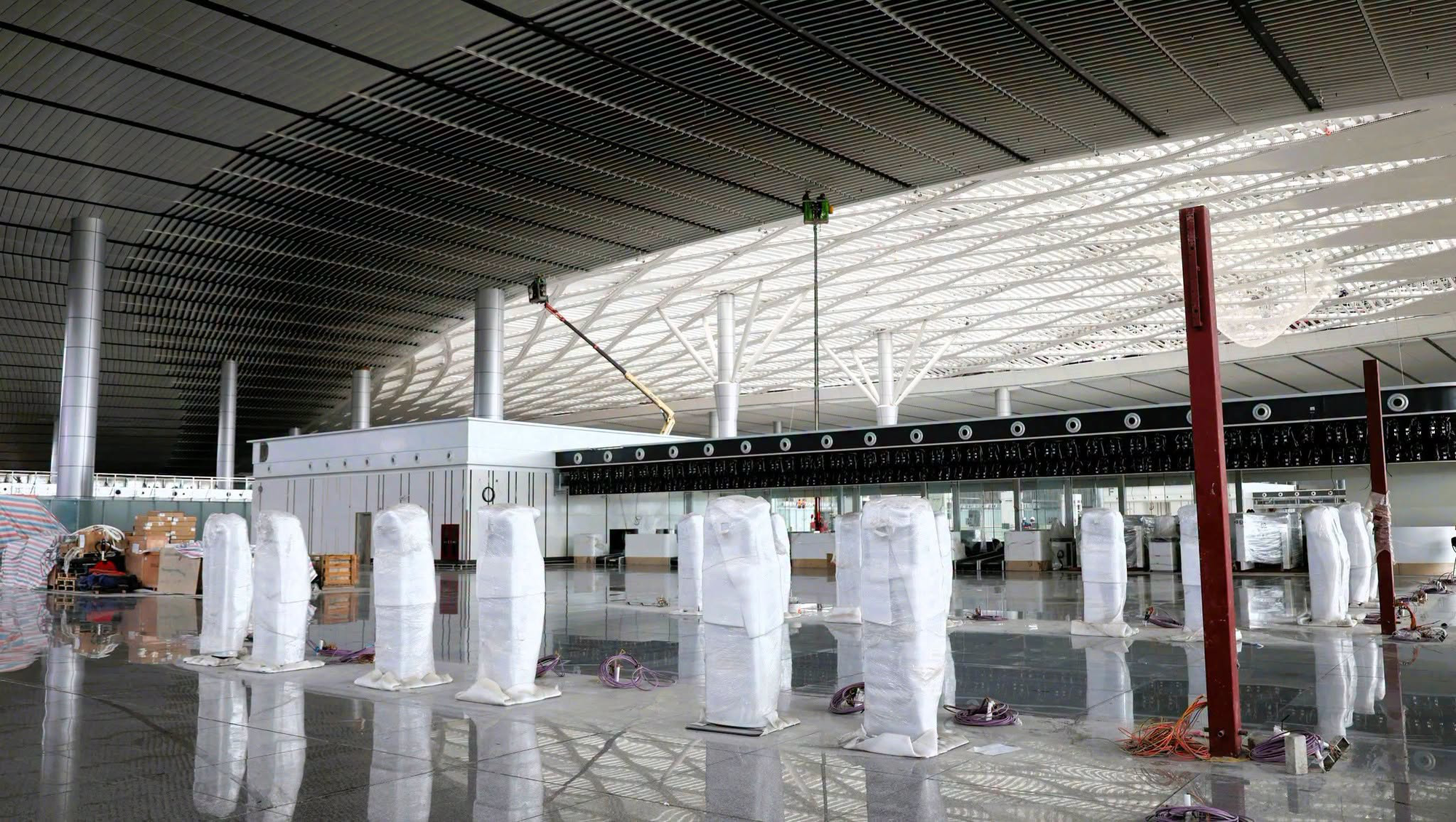 H&ocirc;m qua - 6/10, nhiều người được huy động l&agrave;m nhiệm vụ đặc biệt tại s&acirc;n bay Long Th&agrave;nh - Ảnh 7.