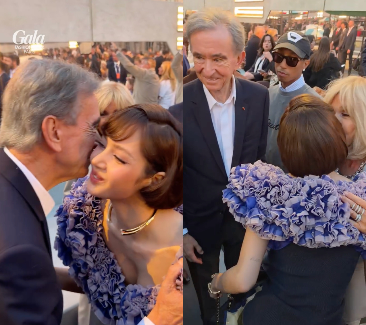 Lisa h&ocirc;n m&aacute; ch&agrave;o hỏi bố của "người cũ", Zendaya bị chỉ tr&iacute;ch v&ocirc; lễ với Phu nh&acirc;n Tổng thống Ph&aacute;p tại show LV- Ảnh 2.