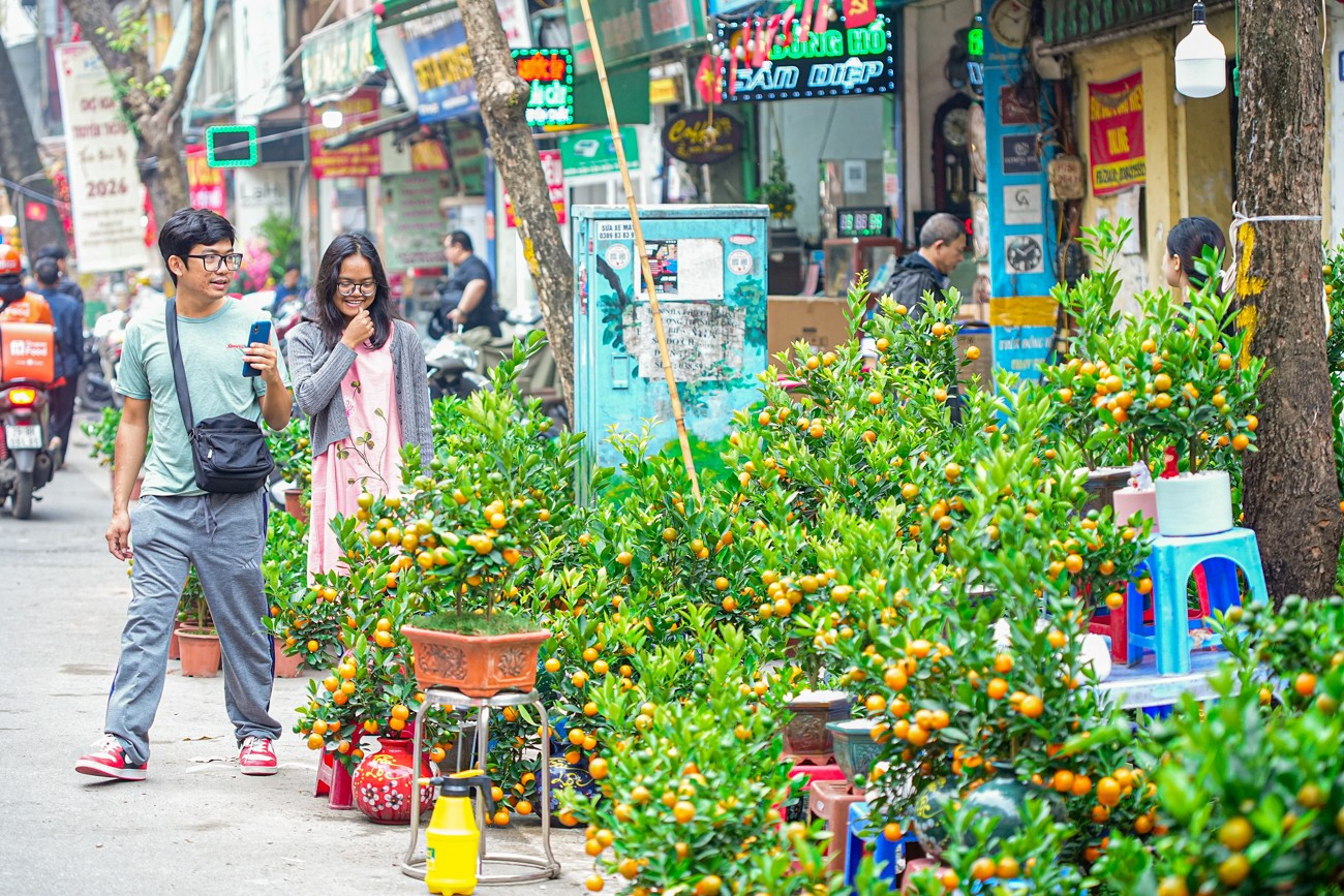 Chợ hoa H&agrave;ng Lược 'đ&aacute;nh thức' Tết B&iacute;nh Ngọ giữa l&ograve;ng phố cổ- Ảnh 15.