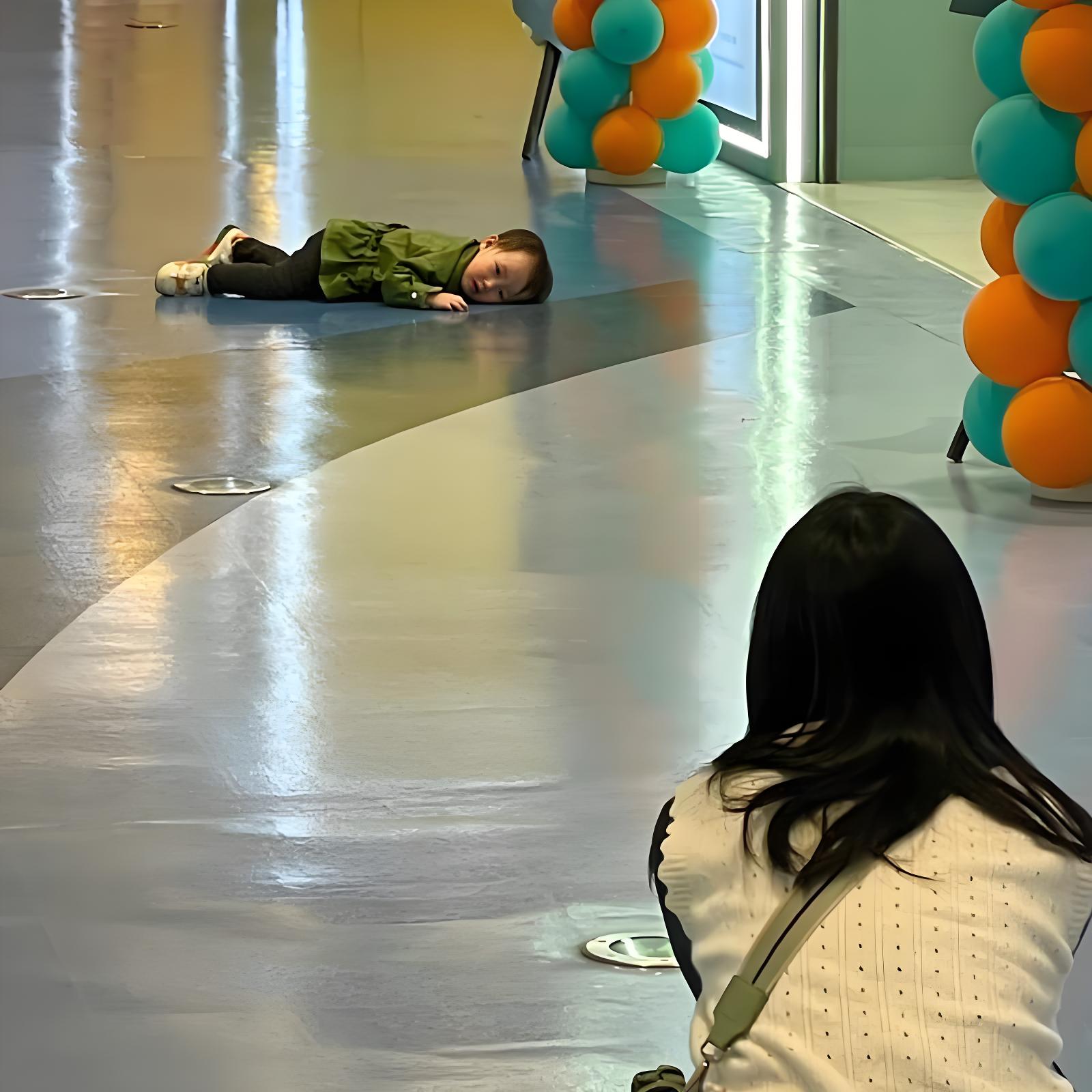 Con kh&oacute;c ăn vạ giữa ga t&agrave;u, b&agrave; mẹ trẻ c&oacute; c&aacute;ch xử l&yacute; khiến netizen chỉ muốn đến xin chữ k&yacute;- Ảnh 2.