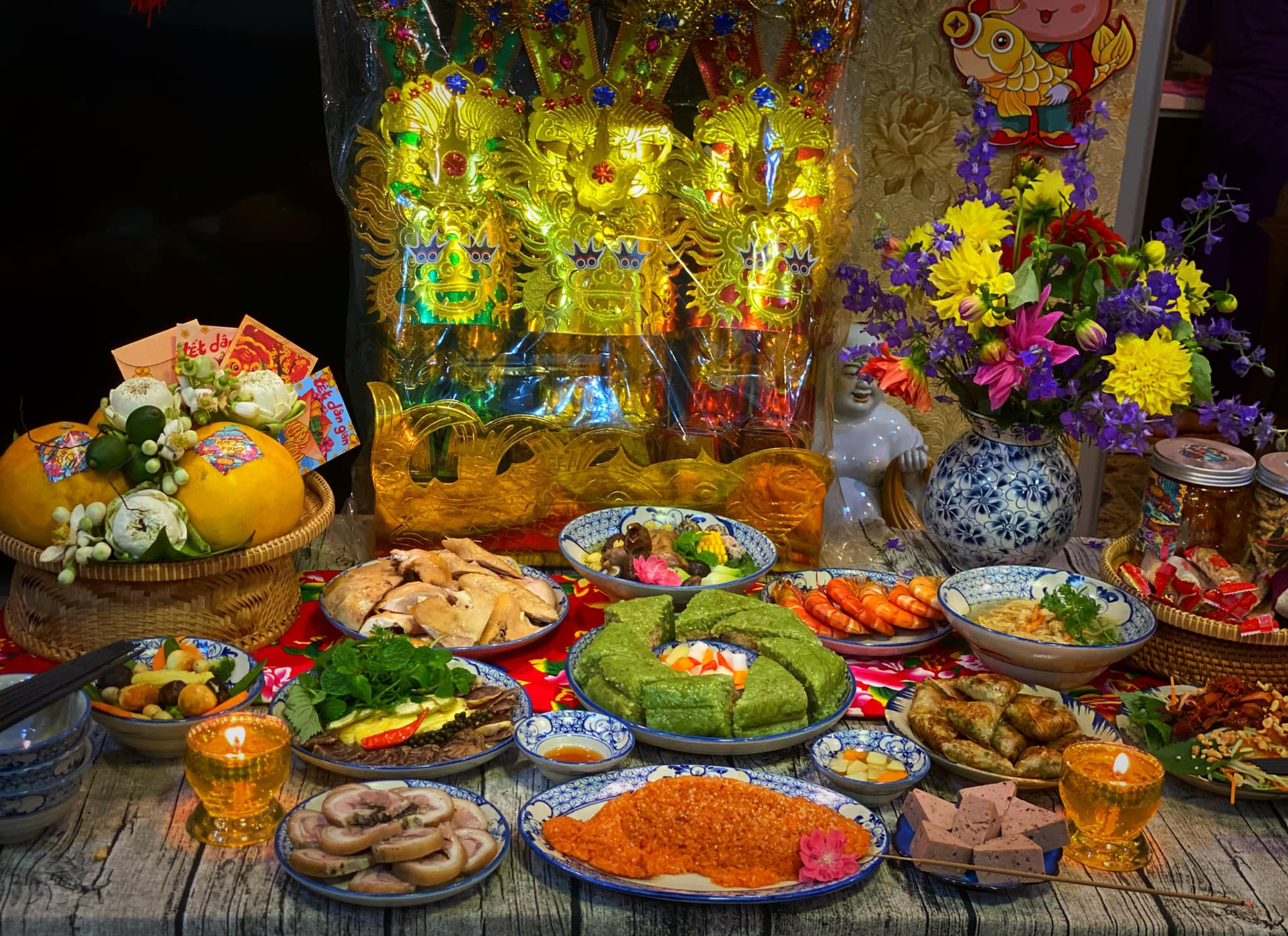 "Đại hội" khoe m&acirc;m c&uacute;ng &ocirc;ng C&ocirc;ng &ocirc;ng T&aacute;o ngập tr&agrave;n MXH: Kh&ocirc;ng chỉ nhiều m&oacute;n ăn may mắn m&agrave; c&ograve;n đẹp đến "n&iacute;n thở"- Ảnh 7.