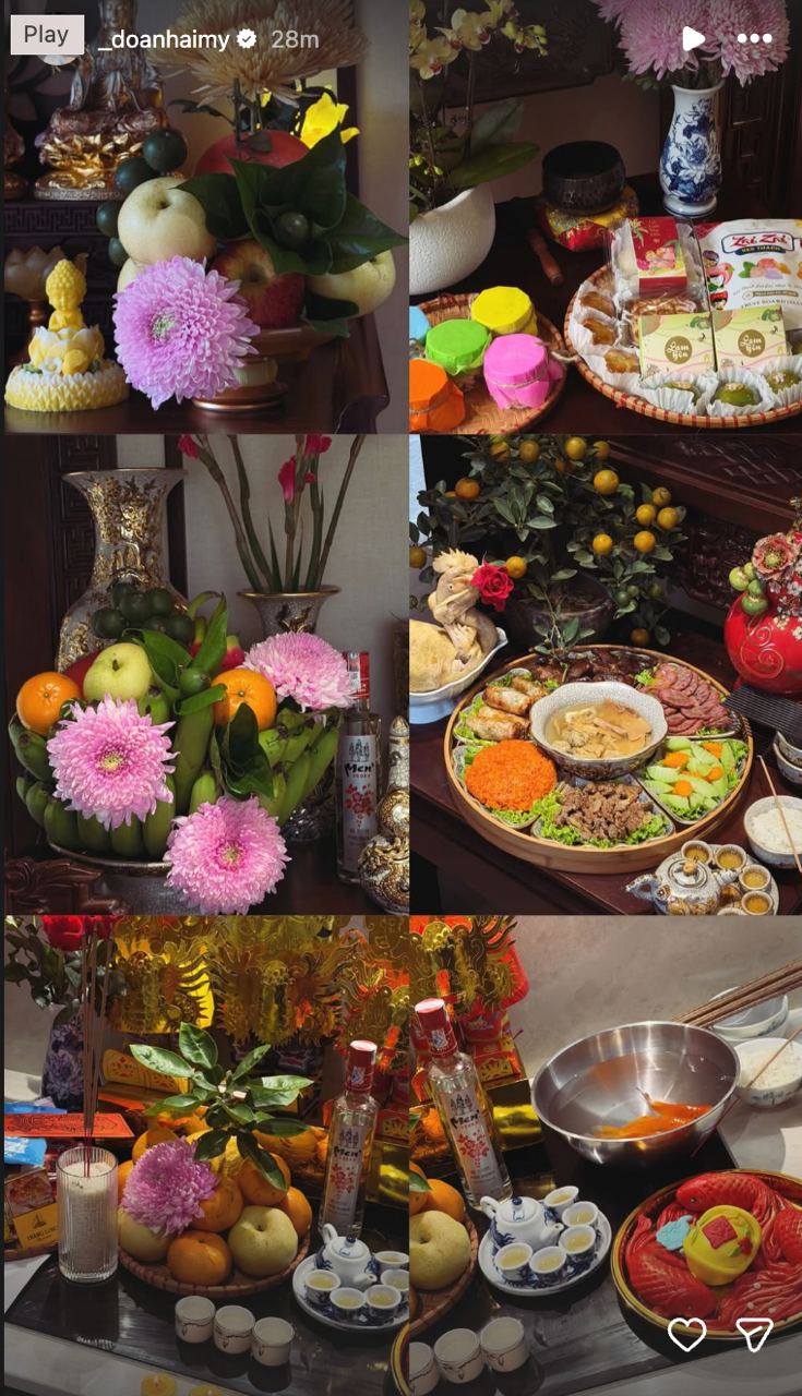 Do&atilde;n Hải My trang tr&iacute; biệt thự chục tỷ đ&oacute;n Tết, được khen vừa đẹp vừa kh&eacute;o v&igrave; m&acirc;m cỗ c&uacute;ng &ocirc;ng C&ocirc;ng &ocirc;ng T&aacute;o- Ảnh 1.