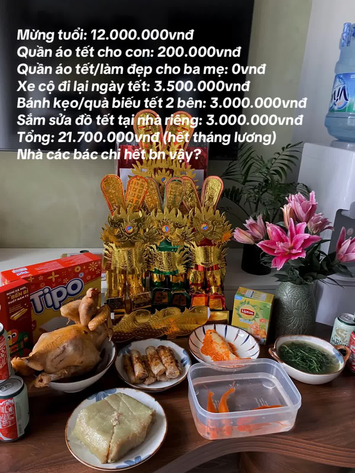 Vợ đảm ở H&agrave; Nội dự tr&ugrave; chi ti&ecirc;u Tết cho 3 gia đ&igrave;nh g&oacute;i gọn 21 triệu: C&agrave;nh đ&agrave;o 300k, tuyết mai 90k... hoa rực rỡ khắp nh&agrave;- Ảnh 9.