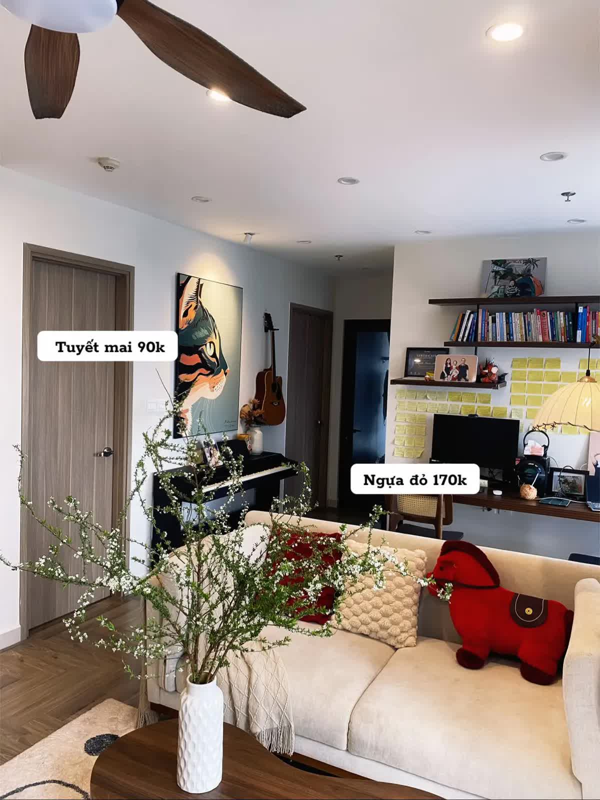 Vợ đảm ở H&agrave; Nội dự tr&ugrave; chi ti&ecirc;u Tết cho 3 gia đ&igrave;nh g&oacute;i gọn 21 triệu: C&agrave;nh đ&agrave;o 300k, tuyết mai 90k... hoa rực rỡ khắp nh&agrave;- Ảnh 6.