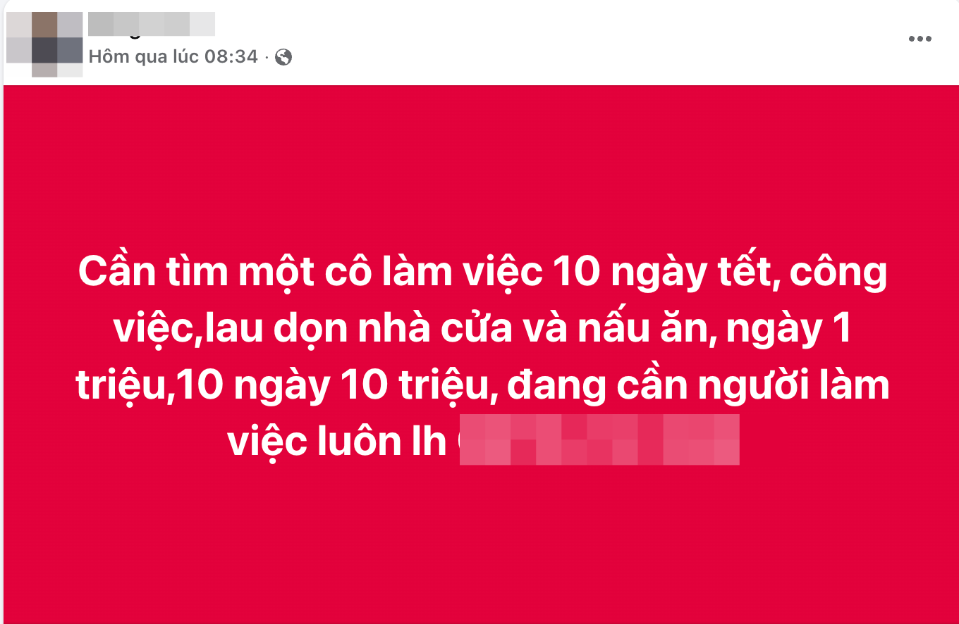 Check gi&aacute; dịch vụ dọn nh&agrave; Tết TP.HCM, H&agrave; Nội: 200.000 đồng/giờ ng&agrave;y cao điểm, trả 1 triệu/ng&agrave;y vẫn kh&ocirc;ng c&oacute; người nhận- Ảnh 7.