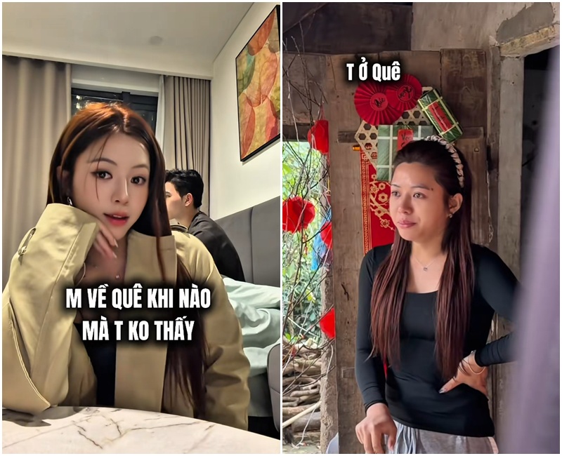 Tr&agrave;o lưu đang g&acirc;y sốt: Mỹ nh&acirc;n v&agrave; g&aacute;i qu&ecirc; c&aacute;ch nhau đ&uacute;ng 1 kỳ nghỉ Tết!- Ảnh 5.