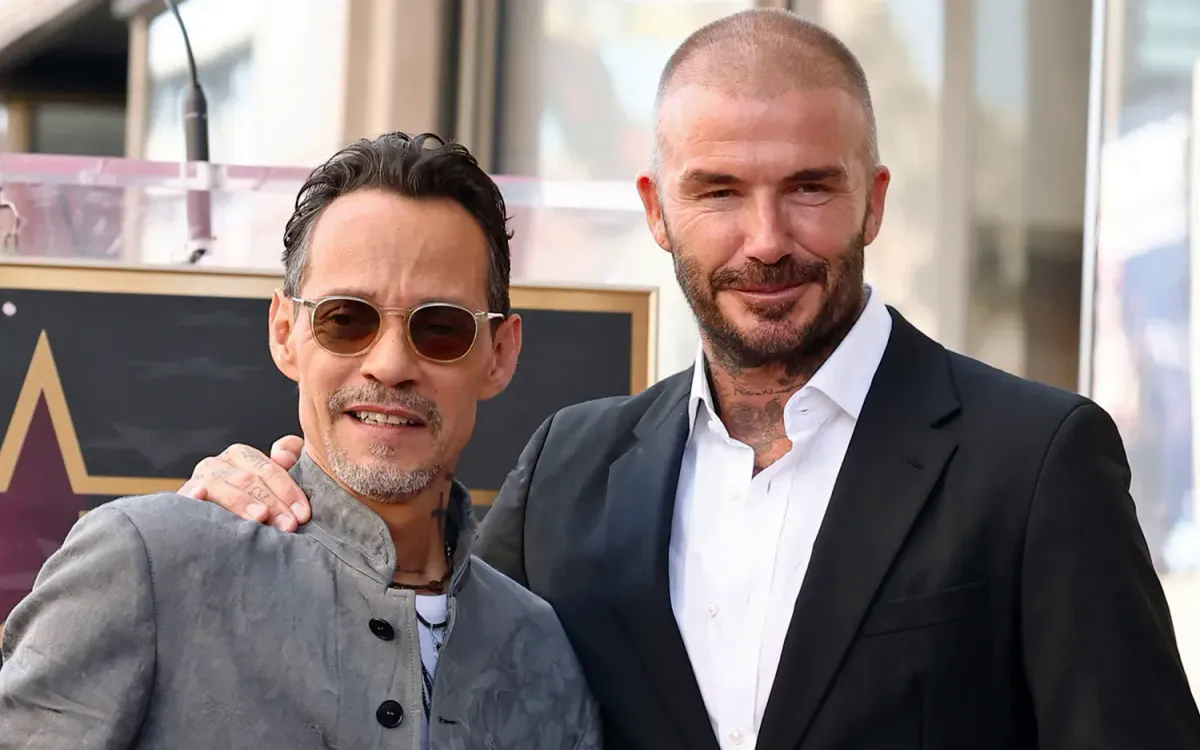 Marc Anthony v&agrave; David Beckham l&agrave; bạn b&egrave; l&acirc;u năm (Ảnh: Getty Images)