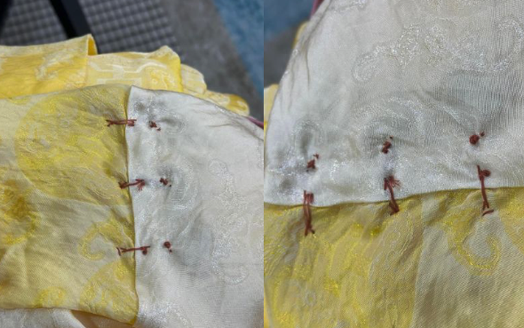 Hội chị em cạn lời với đường may ẩu b&ecirc;n trong chiếc &aacute;o d&agrave;i gần 2 triệu đồng: "Thế n&agrave;y chỉ đ&aacute;ng 400 ngh&igrave;n"- Ảnh 1.