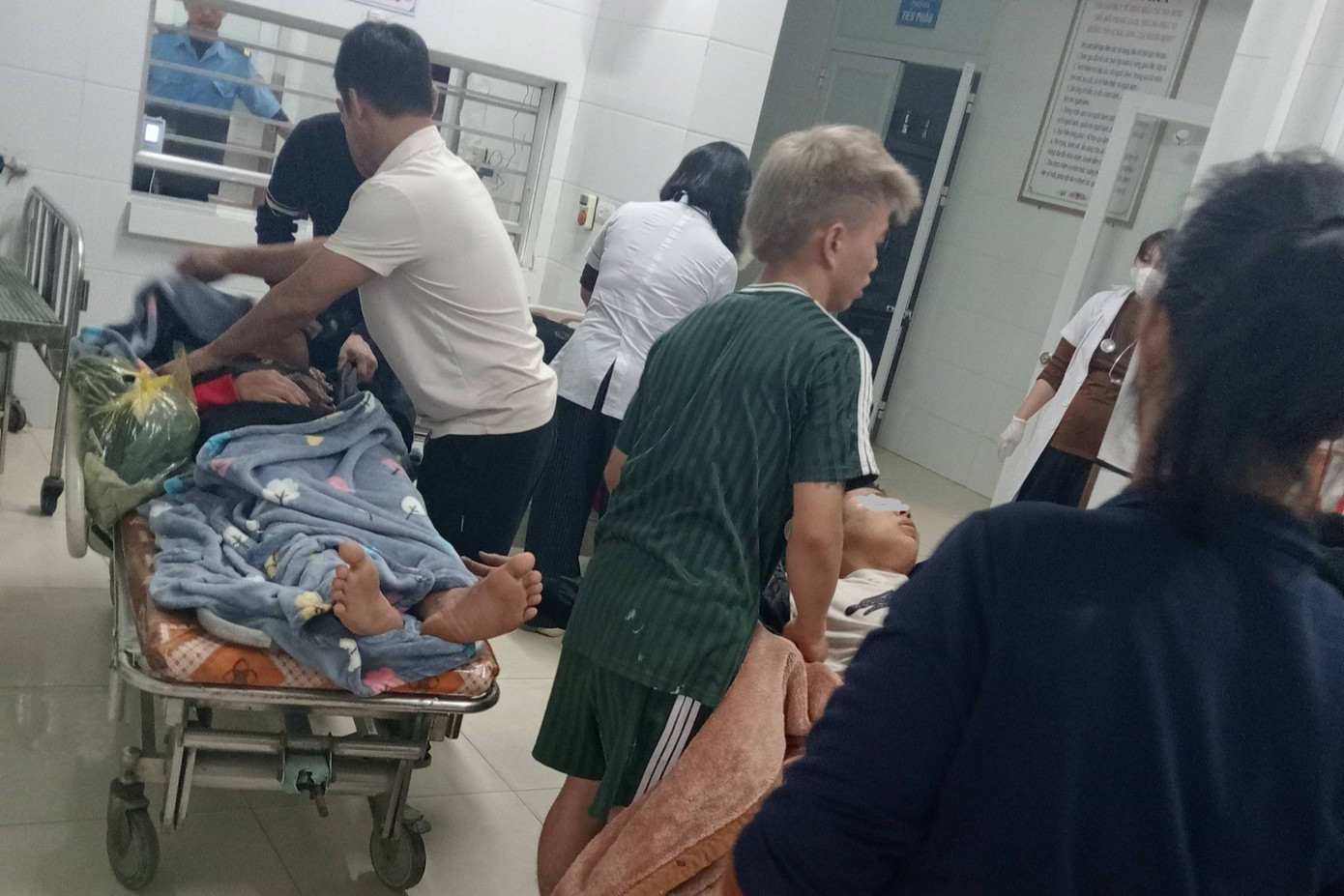 Dựng n&ecirc;u đ&oacute;n Tết, 3 người bị điện giật nguy kịch- Ảnh 1.