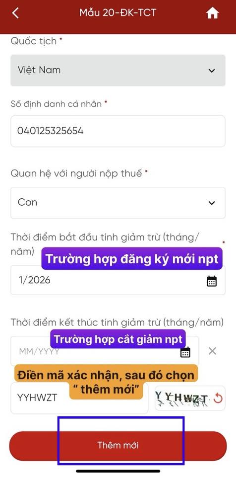 Cơ quan Thuế hướng dẫn chi tiết c&aacute;ch đăng k&yacute; Người phụ thuộc tr&ecirc;n eTax Mobile- Ảnh 8.