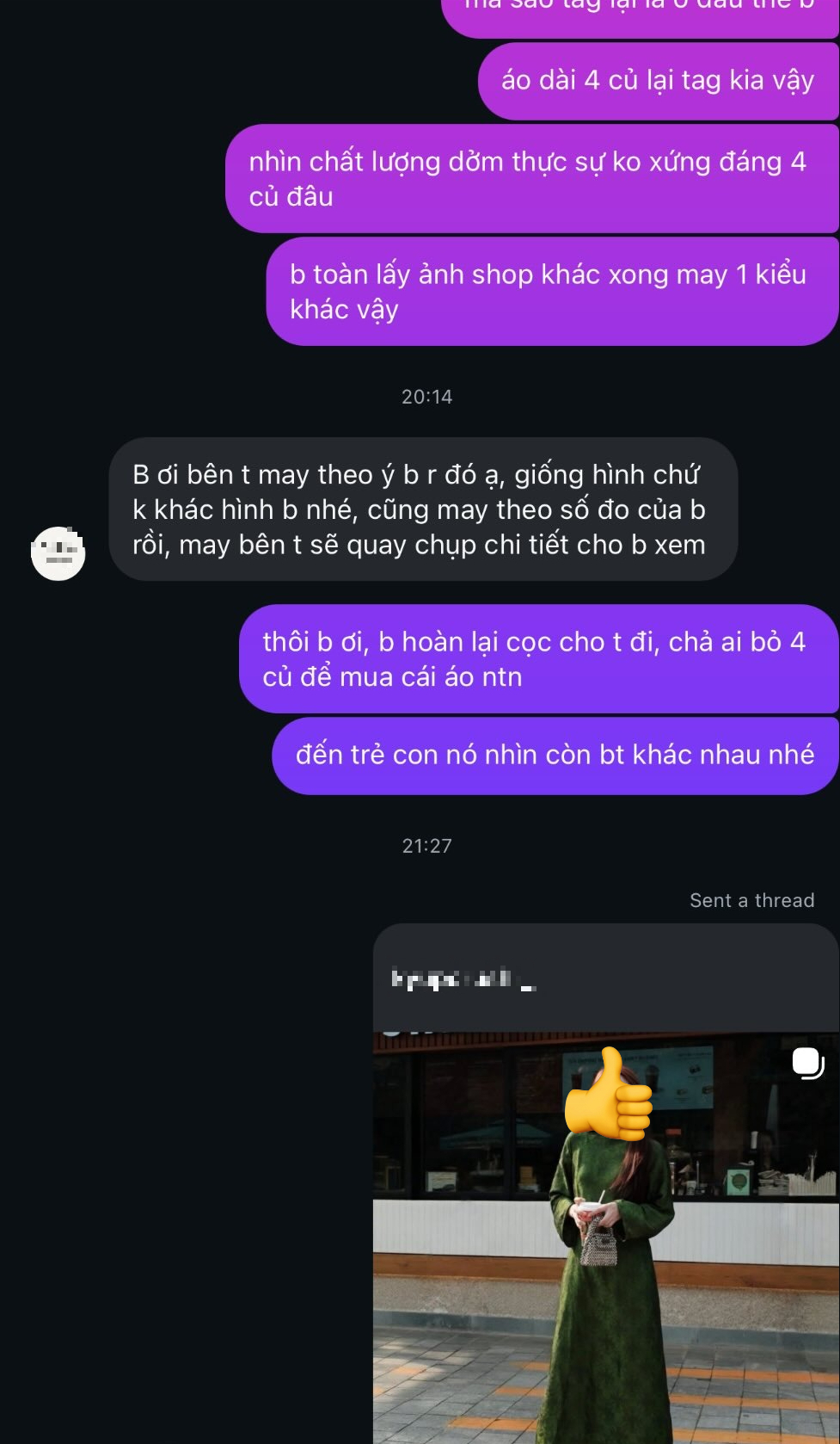 C&ocirc; g&aacute;i "b&oacute;c phốt" shop online v&igrave; chiếc &aacute;o d&agrave;i 4 triệu thảm họa- Ảnh 4.