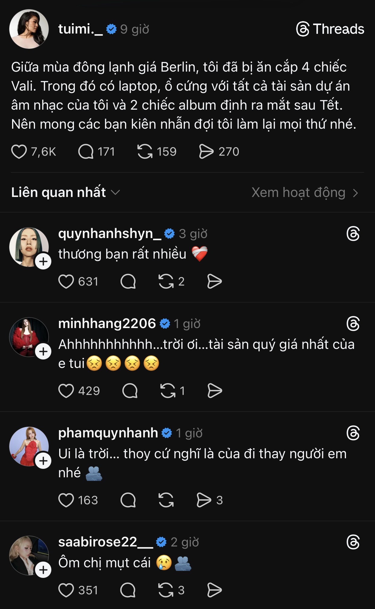 Nữ ca sĩ Việt bị trộm h&agrave;nh l&yacute; tại Đức, mất đi 1 thứ l&agrave; t&agrave;i sản qu&yacute; gi&aacute; nhất- Ảnh 1.