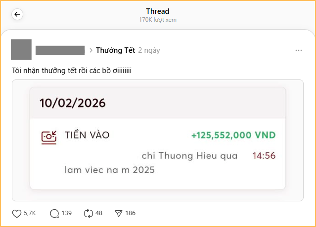Có “tí thưởng Tết”, Threads rộn ràng hẳn lên: 6 tháng lương, tiền trăm triệu, quá đã!- Ảnh 1.