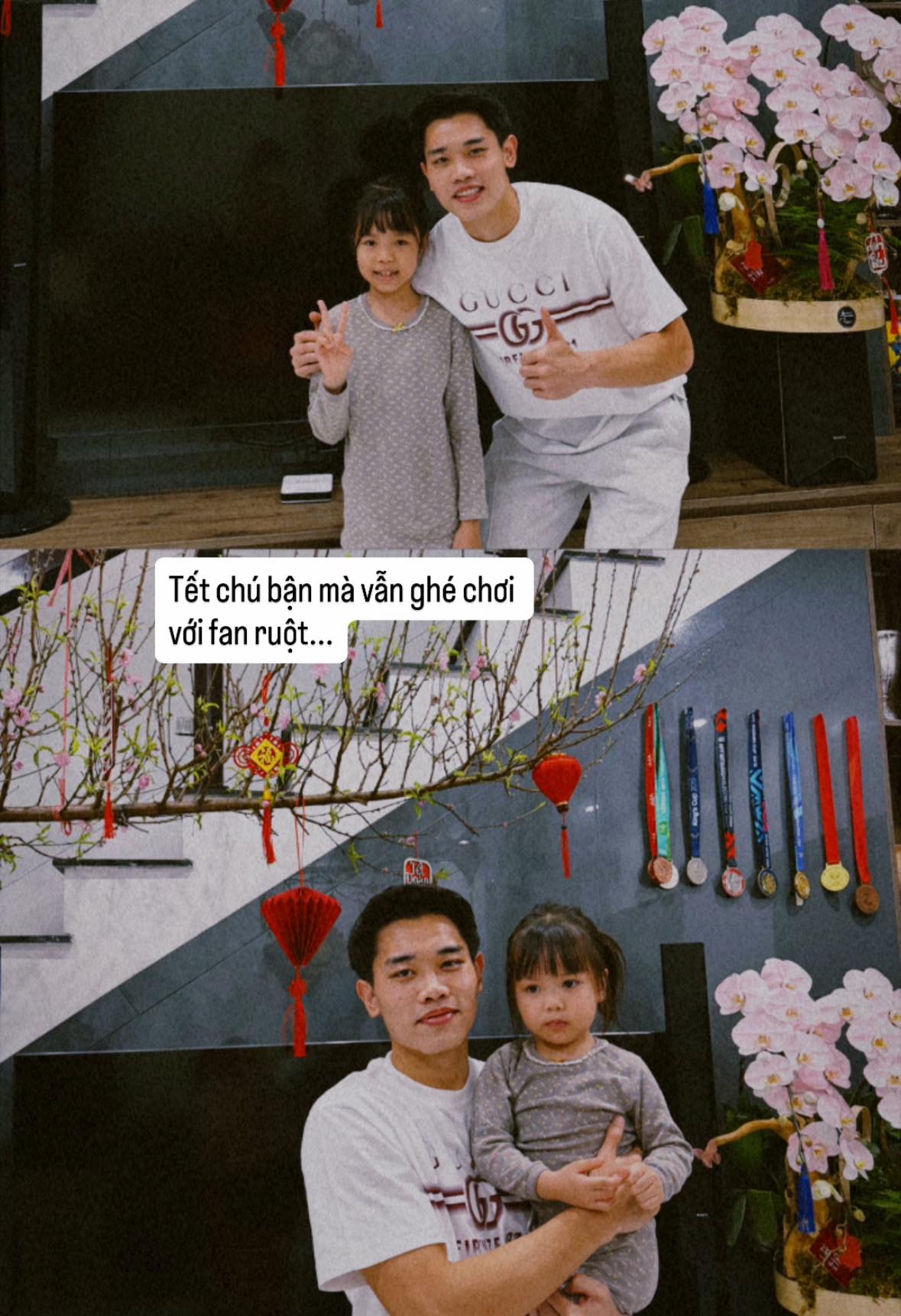 Đ&igrave;nh Bắc gh&eacute; nh&agrave; Quế Ngọc Hải ch&uacute;c tết, tặng m&oacute;n qu&agrave; g&igrave; m&agrave; khiến d&acirc;n t&igrave;nh x&ocirc;n xao?- Ảnh 1.