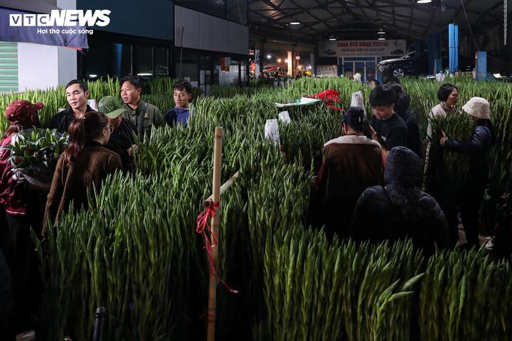 Biển người đi sắm Tết, chợ hoa lớn nhất miền Bắc tấp nập suốt đ&ecirc;m- Ảnh 8.