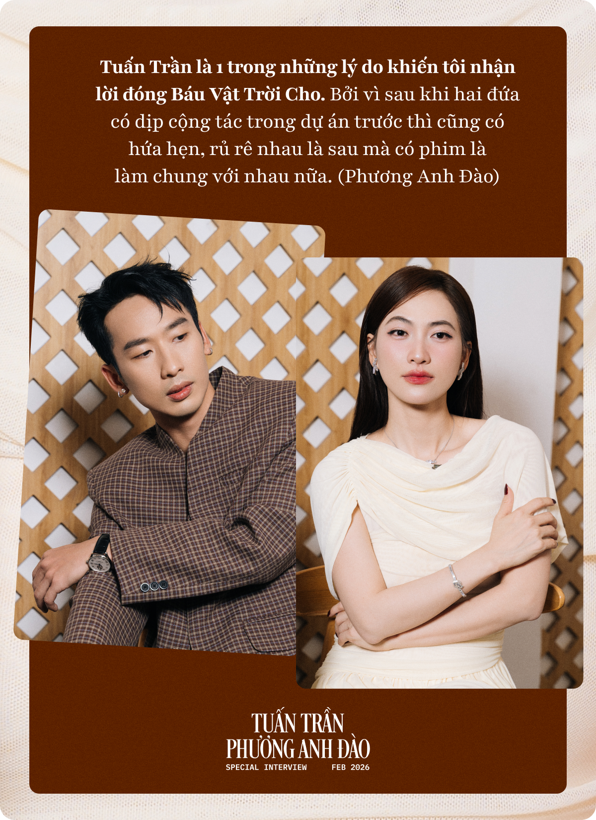 Tuấn Trần: T&ocirc;i gia trưởng thật nhưng lu&ocirc;n để &yacute; phản ứng của Phương Anh Đ&agrave;o, chỉ cần c&ocirc; ấy n&oacute;i &ldquo;Vậy hả?&rdquo; l&agrave; t&ocirc;i nổi da g&agrave;- Ảnh 2.