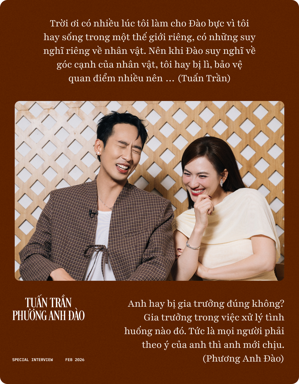 Tuấn Trần: T&ocirc;i gia trưởng thật nhưng lu&ocirc;n để &yacute; phản ứng của Phương Anh Đ&agrave;o, chỉ cần c&ocirc; ấy n&oacute;i &ldquo;Vậy hả?&rdquo; l&agrave; t&ocirc;i nổi da g&agrave;- Ảnh 7.