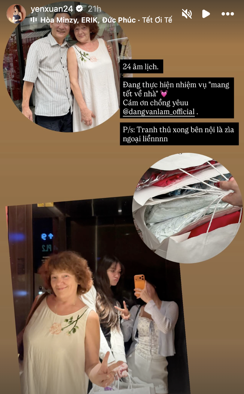 Yến Xu&acirc;n khoe ảnh sắm Tết rộn r&agrave;ng v&ocirc; t&igrave;nh để lộ chi tiết đặc biệt với mẹ Văn L&acirc;m: Netizen rần rần 