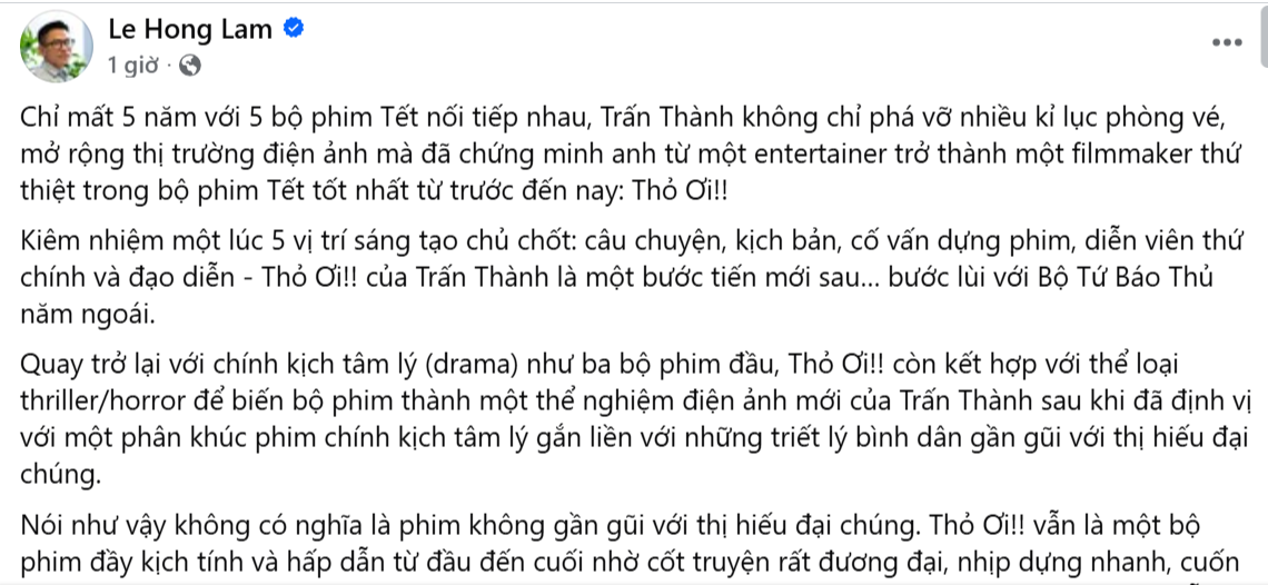 Giới chuy&ecirc;n m&ocirc;n review n&oacute;ng Thỏ Ơi!!: Xuất sắc tới mức kh&ocirc;ng c&oacute; đối thủ, sốc nhất l&agrave; diễn xuất của Trấn Th&agrave;nh- Ảnh 5.
